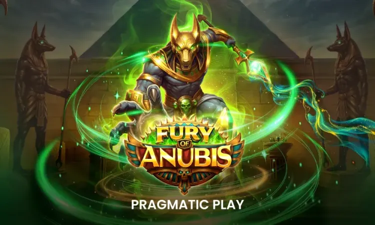 Fury of Anubis de Pragmatic Play: el dios Anubis rodeado de llamas verdes